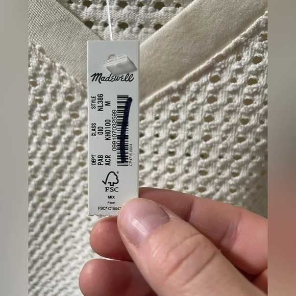 Madewell Catnip Mesh Top, Size Medium, NWT. - Picture 6 of 6